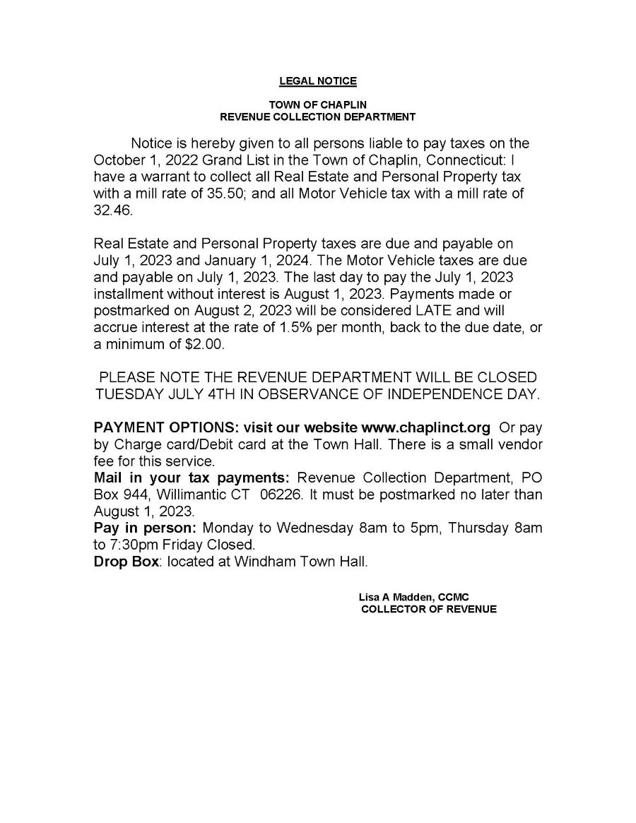 Town of Chaplin, Connecticut